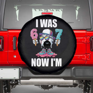 I Was 6 Now I'm 7 Spare Tire Cover Baseball Ice Cream Drip Number 67 Player TS14 Black Print Your Wear