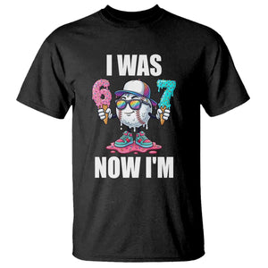 I Was 6 Now I'm 7 T Shirt Baseball Ice Cream Drip Number 67 Player TS14 Black Print Your Wear