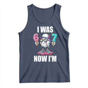I Was 6 Now I'm 7 Tank Top Baseball Ice Cream Drip Number 67 Player
