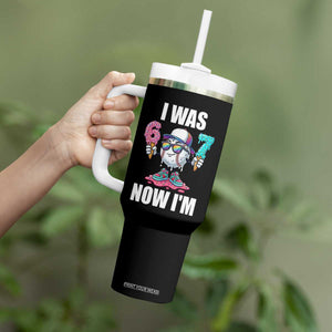 I Was 6 Now I'm 7 Tumbler With Handle Baseball Ice Cream Drip Number 67 Player TS14 Print Your Wear
