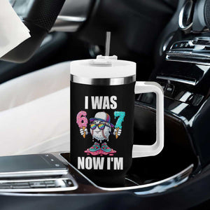 I Was 6 Now I'm 7 Tumbler With Handle Baseball Ice Cream Drip Number 67 Player TS14 Print Your Wear