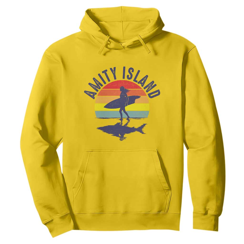 Amity Island Hoodie Retro Surfing Board Humor TS14 Daisy Print Your Wear