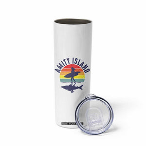 Amity Island Skinny Tumbler Retro Surfing Board Humor TS14 Print Your Wear