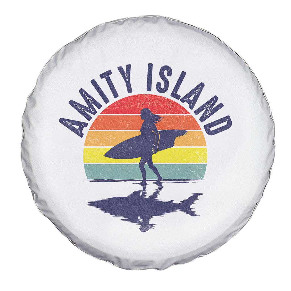 Amity Island Spare Tire Cover Retro Surfing Board Humor TS14 Print Your Wear