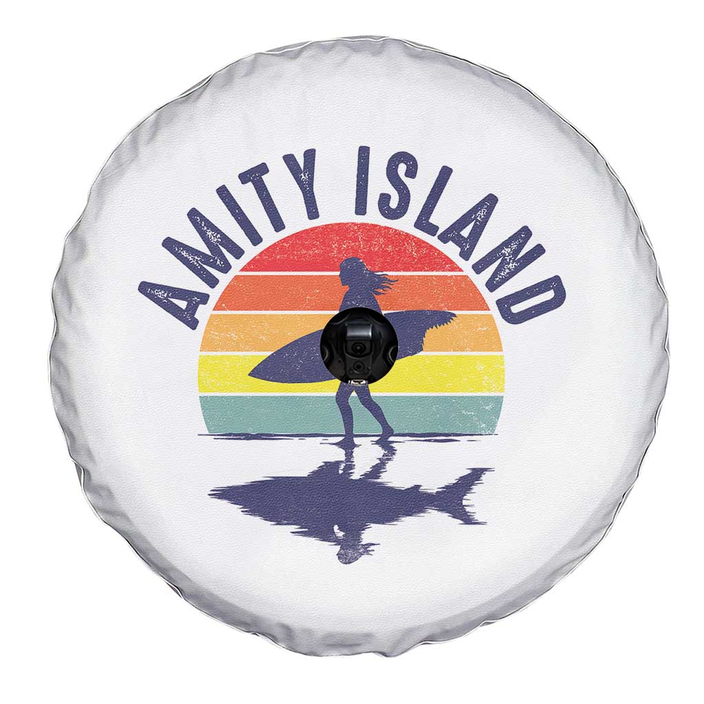 Amity Island Spare Tire Cover Retro Surfing Board Humor TS14 Print Your Wear