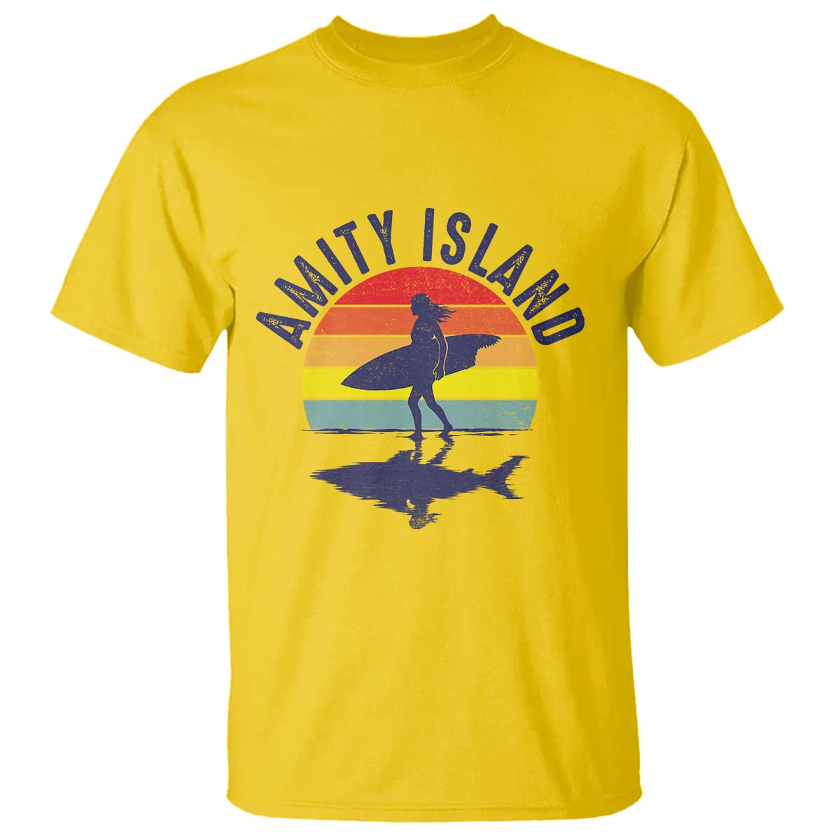 Amity Island T Shirt Retro Surfing Board Humor TS14 Daisy Print Your Wear