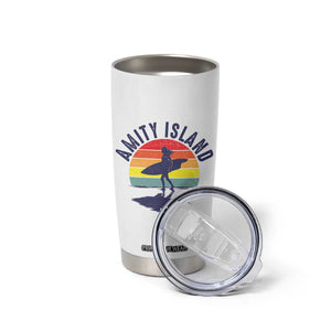 Amity Island Tumbler Cup Retro Surfing Board Humor TS14 Print Your Wear