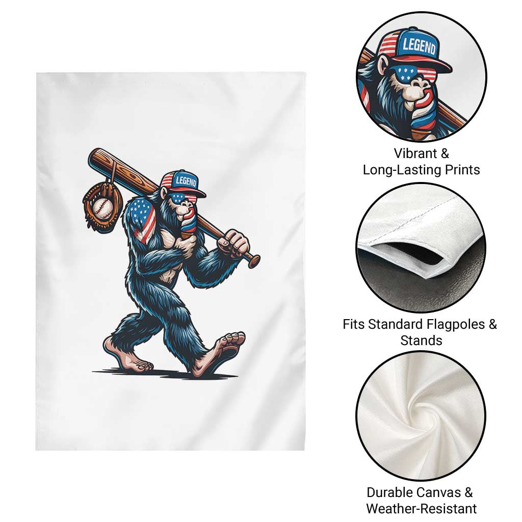 Funny Bigfoot Baseball Garden Flag Sasquatch American Flag Ice Cream TS14 Print Your Wear