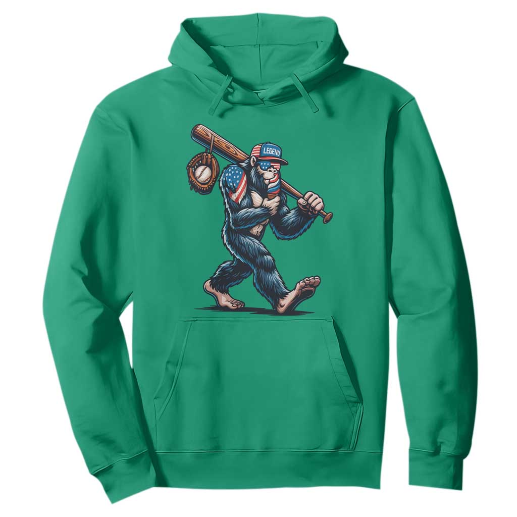 Funny Bigfoot Baseball Hoodie Sasquatch American Flag Ice Cream TS14 Irish Green Print Your Wear