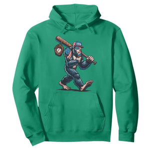 Funny Bigfoot Baseball Hoodie Sasquatch American Flag Ice Cream TS14 Irish Green Print Your Wear