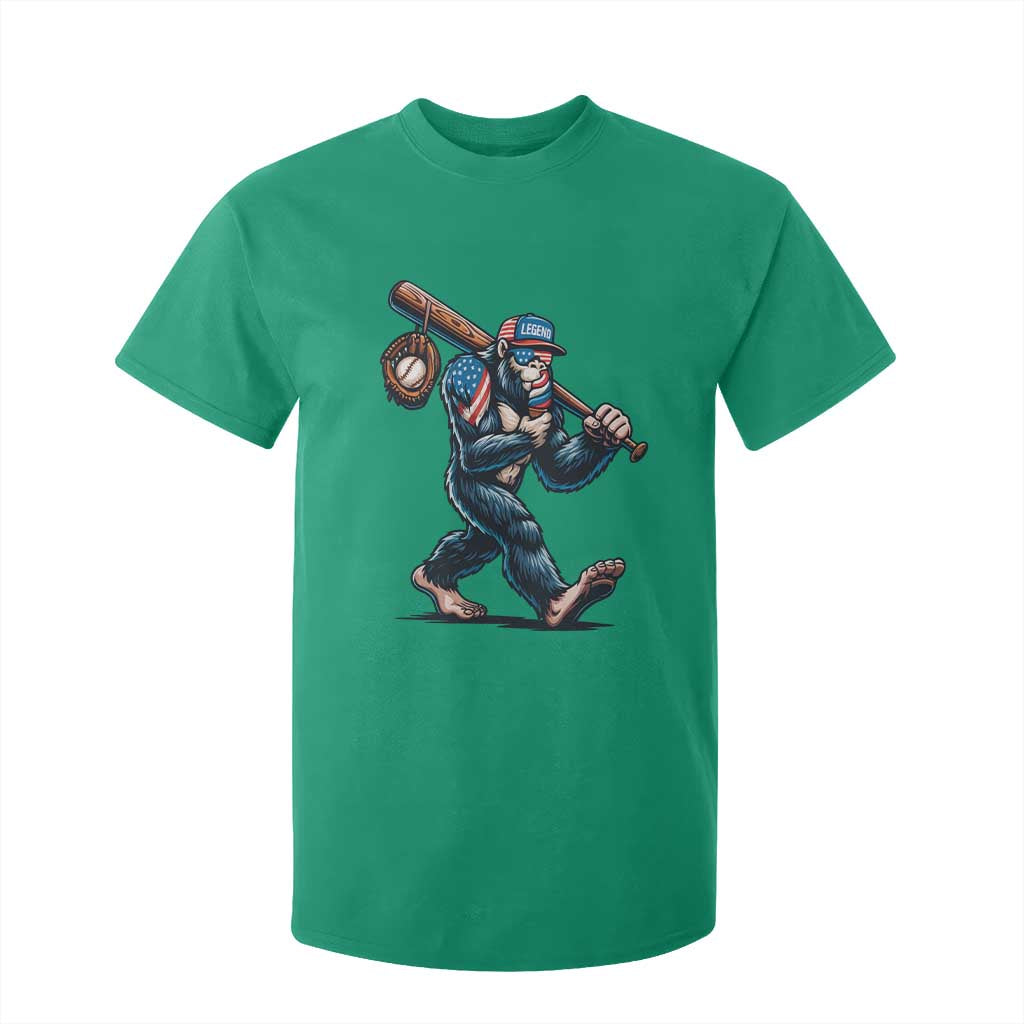 Funny Bigfoot Baseball T Shirt For Kid Sasquatch American Flag Ice Cream TS14 Irish Green Print Your Wear