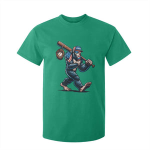 Funny Bigfoot Baseball T Shirt For Kid Sasquatch American Flag Ice Cream TS14 Irish Green Print Your Wear