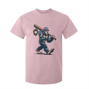 Funny Bigfoot Baseball T Shirt For Kid Sasquatch American Flag Ice Cream TS14 Light Pink Print Your Wear