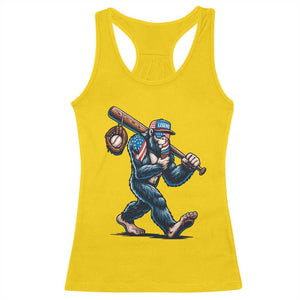 Funny Bigfoot Baseball Racerback Tank Top Sasquatch American Flag Ice Cream TS14 Daisy Print Your Wear