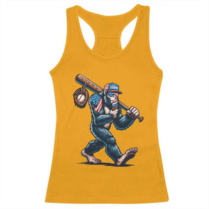 Funny Bigfoot Baseball Racerback Tank Top Sasquatch American Flag Ice Cream TS14 Gold Print Your Wear
