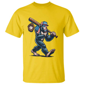 Funny Bigfoot Baseball T Shirt Sasquatch American Flag Ice Cream TS14 Daisy Print Your Wear