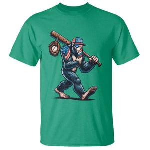 Funny Bigfoot Baseball T Shirt Sasquatch American Flag Ice Cream TS14 Irish Green Print Your Wear