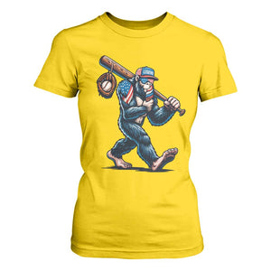 Funny Bigfoot Baseball T Shirt For Women Sasquatch American Flag Ice Cream TS14 Daisy Print Your Wear