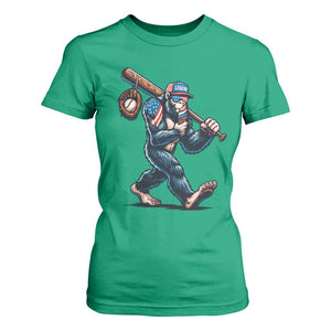 Funny Bigfoot Baseball T Shirt For Women Sasquatch American Flag Ice Cream TS14 Irish Green Print Your Wear