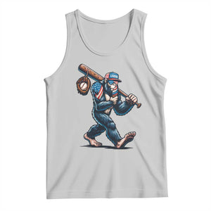 Funny Bigfoot Baseball Tank Top Sasquatch American Flag Ice Cream TS14 Ash Print Your Wear