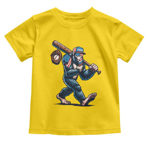 Funny Bigfoot Baseball Toddler T Shirt Sasquatch American Flag Ice Cream TS14 Daisy Print Your Wear