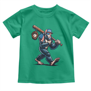 Funny Bigfoot Baseball Toddler T Shirt Sasquatch American Flag Ice Cream TS14 Irish Green Print Your Wear