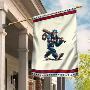 Funny Bigfoot Baseball Garden Flag Sasquatch American Flag Ice Cream TS14 Modern Beige Red Print Your Wear