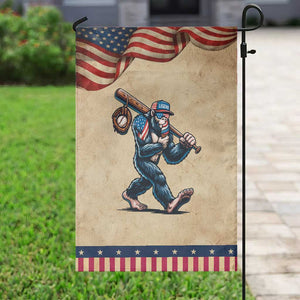 Funny Bigfoot Baseball Garden Flag Sasquatch American Flag Ice Cream TS14 Vintage Rustic Tan Navy Print Your Wear