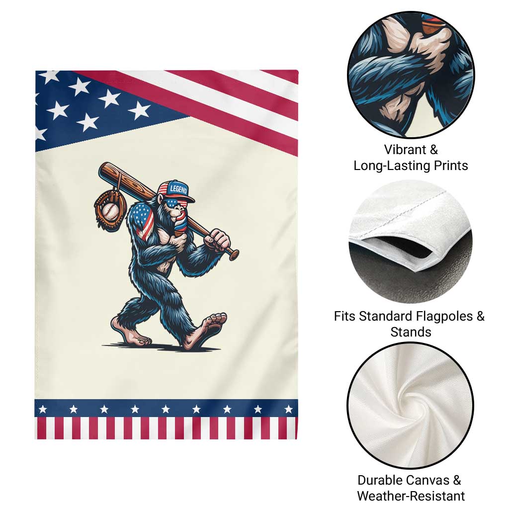 Funny Bigfoot Baseball Garden Flag Sasquatch American Flag Ice Cream TS14 Print Your Wear