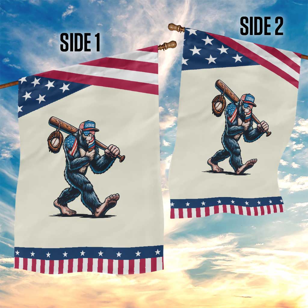 Funny Bigfoot Baseball Garden Flag Sasquatch American Flag Ice Cream TS14 Print Your Wear