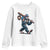Funny Bigfoot Baseball Youth Sweatshirt Sasquatch American Flag Ice Cream TS14 White Print Your Wear
