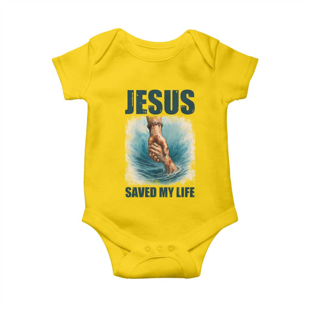 Jesus Saved My Life Baby Onesie Christian Bible Verse TS14 Daisy Print Your Wear