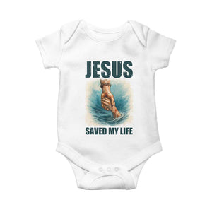 Jesus Saved My Life Baby Onesie Christian Bible Verse TS14 White Print Your Wear