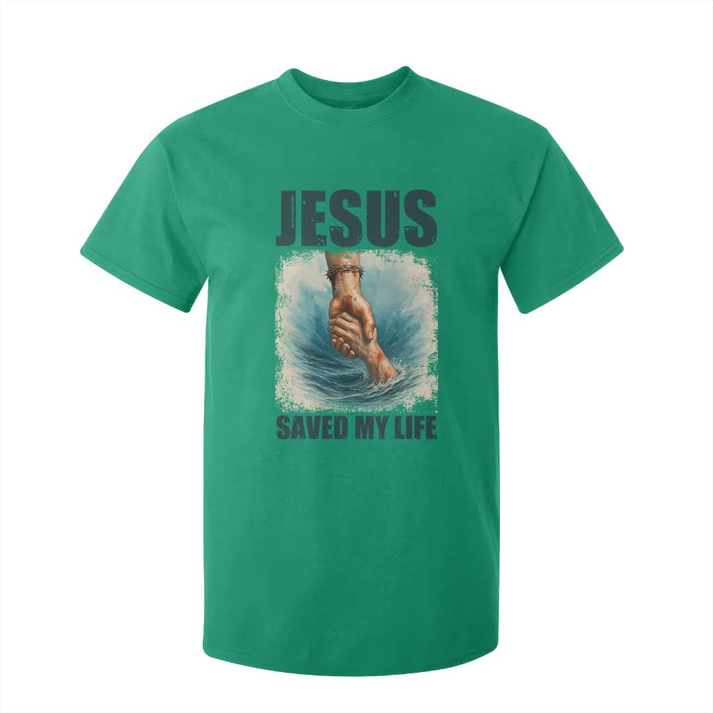 Jesus Saved My Life T Shirt For Kid Christian Bible Verse TS14 Irish Green Print Your Wear
