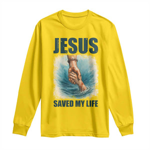 Jesus Saved My Life Long Sleeve Shirt Christian Bible Verse TS14 Daisy Print Your Wear