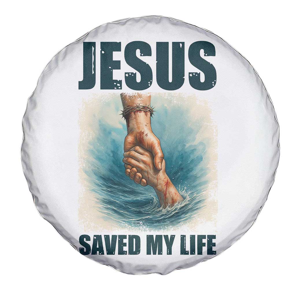 Jesus Saved My Life Spare Tire Cover Christian Bible Verse TS14 Print Your Wear