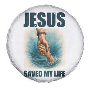 Jesus Saved My Life Spare Tire Cover Christian Bible Verse TS14 Print Your Wear