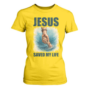 Jesus Saved My Life T Shirt For Women Christian Bible Verse TS14 Daisy Print Your Wear