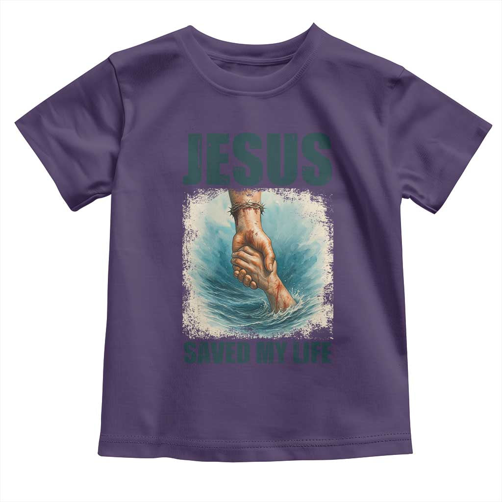 Jesus Saved My Life Toddler T Shirt Christian Bible Verse TS14 Purple Print Your Wear