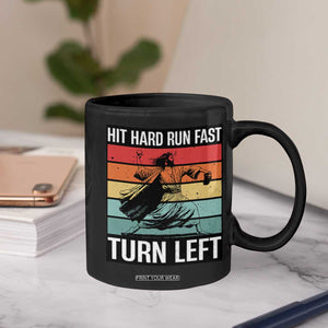 Hit Hard Run Fast Turn Left Coffee Mug Funny Jesus Baseball Player TS14 Print Your Wear