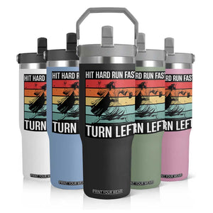 Hit Hard Run Fast Turn Left Flip Straw Tumbler Funny Jesus Baseball Player TS14 Print Your Wear