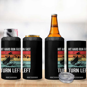 Hit Hard Run Fast Turn Left 4 in 1 Can Cooler Tumbler Funny Jesus Baseball Player TS14 Print Your Wear