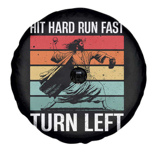 Hit Hard Run Fast Turn Left Spare Tire Cover Funny Jesus Baseball Player TS14 Print Your Wear