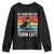 Hit Hard Run Fast Turn Left Youth Sweatshirt Funny Jesus Baseball Player TS14 Black Print Your Wear