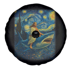 Jesus Shark Stary Night Spare Tire Cover Artist Van Gogh Christian TS14 Print Your Wear