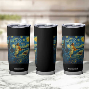 Jesus Shark Stary Night Tumbler Cup Artist Van Gogh Christian TS14 Print Your Wear