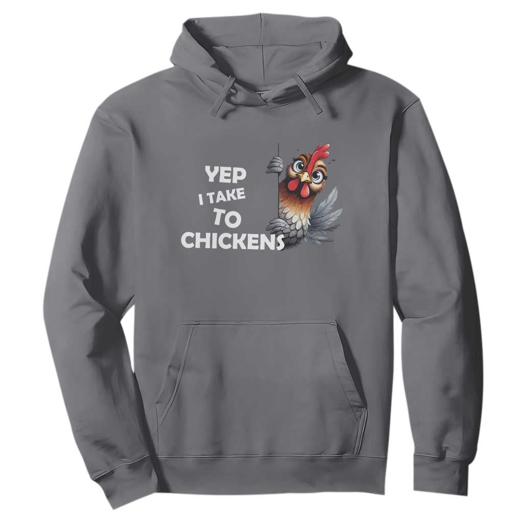 Funny Cute Chicken Hoodie Yep I Talk To Chickens Farm Animal Lover TS14 Charcoal Print Your Wear