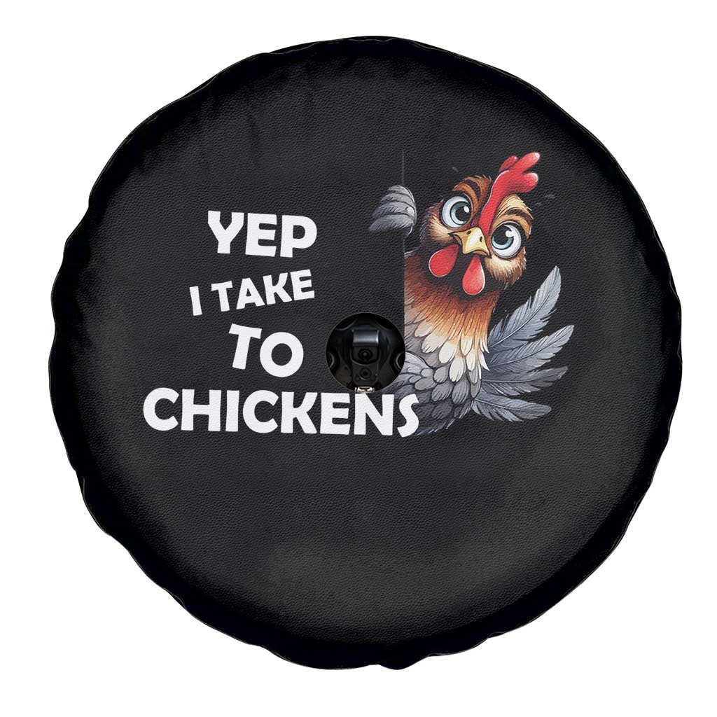 Funny Cute Chicken Spare Tire Cover Yep I Talk To Chickens Farm Animal Lover TS14 Print Your Wear