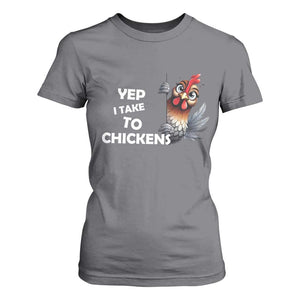 Funny Cute Chicken T Shirt For Women Yep I Talk To Chickens Farm Animal Lover TS14 Charcoal Print Your Wear