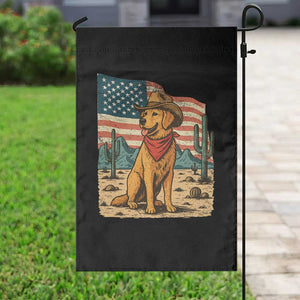 Patriotic Cowboy Dog Garden Flag American Flag Western Country TS14 Print Your Wear